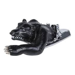 Hunting Bear Ornament nero/cromo