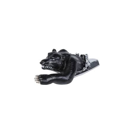 Hunting Bear Ornament nero/cromo