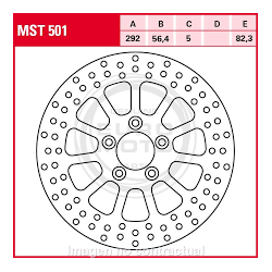 Disco freno posteriore TRW MST501 Multi Spoke  per Harley Davidson 99-19