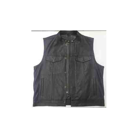 Gillet in pelle 4 stagioni con doppia zip