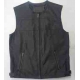 Gillet in pelle collo alto