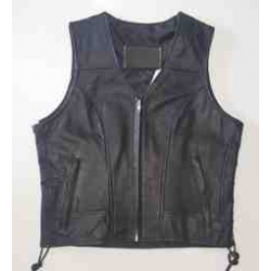 Gillet donna in pelle nero