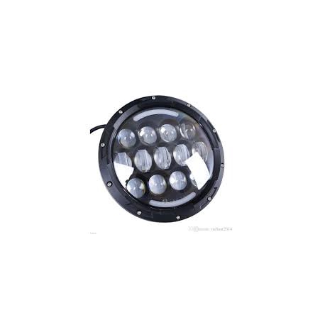 Parabole led Nera 7 pollici con bordatura universale.