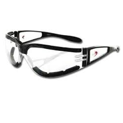 Occhiali Shield 2 neri con lente trasparente