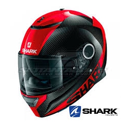 Shark Spartan Carbon nero carbonio e rosso