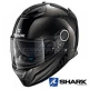 Shark Spartan Carbon nero carbonio nero lucido