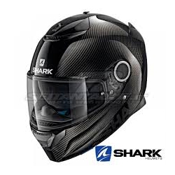 Shark Spartan Carbon nero carbonio nero lucido