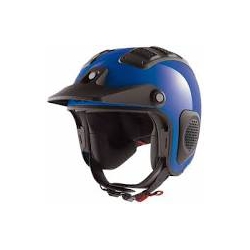 Casco jet Shark ATV-DRAK BLANK off-road in fibra blu