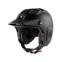 Casco jet Shark ATV-DRAK BLANK MAT off-road in fibra nero opaco