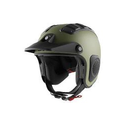 Casco jet Shark ATV-DRAK BLANK MAT off-road in fibra verde