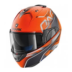 Casco Shark modulare EVO-ONE 2 KEENSER MAT arancione/nero opaco