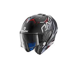 Casco Shark modulare EVO-ONE 2 KEENSER MAT nero/bianco/rosso