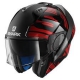 Casco Shark modulare EVO-ONE 2 LITHION DUAL nero/rosso