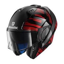 Casco Shark modulare EVO-ONE 2 LITHION DUAL nero/rosso