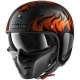 Casco Shark jet S-DRAK CARBON DAGON in carbonio nero/arancione