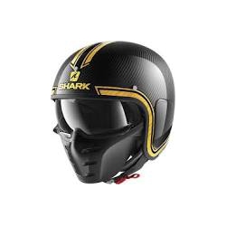 Casco Shark jet S-DRAK CARBON VINTA nero/giallo