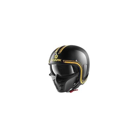 Casco Shark jet S-DRAK CARBON VINTA nero/giallo