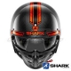 Casco Shark jet S-DRAK CARBON VINTA nero/arancione