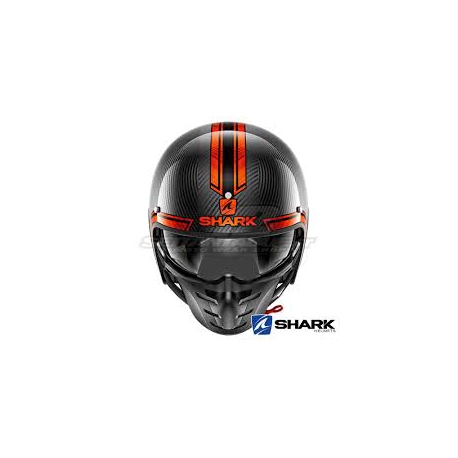 Casco Shark jet S-DRAK CARBON VINTA nero/arancione