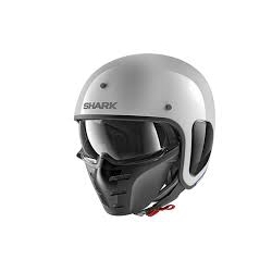 Casco Shark jet in fibra S-DRAK BLANK bianco