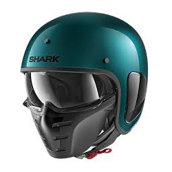 Casco Shark jet in fibra S-DRAK BLANK blu