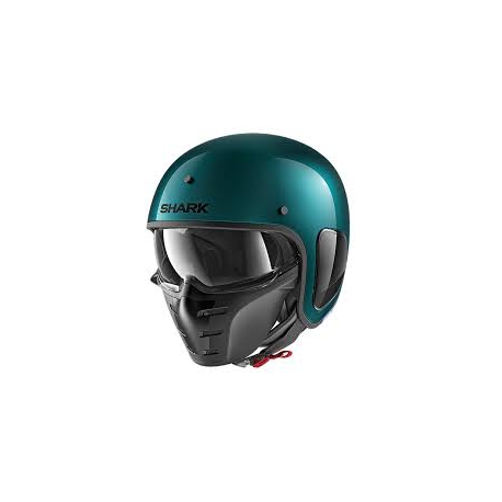 Casco Shark jet in fibra S-DRAK BLANK blu