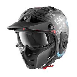 Casco Shark jet in fibra X-DRAK FREESTYLE CUP MAT nero/grigio/rosso