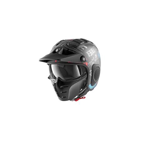 Casco Shark jet in fibra X-DRAK FREESTYLE CUP MAT nero/grigio/rosso