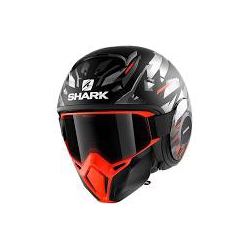 Casco Shark jet in termoplastica STREET-DRAK  KANHJI  MAT nero/grigio/arancione opaco