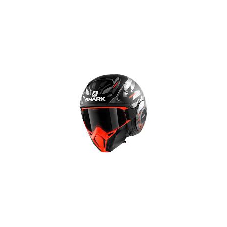 Casco Shark jet in termoplastica STREET-DRAK  KANHJI  MAT nero/grigio/arancione opaco