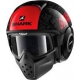 Casco Shark jet in termoplastica STREET-DRAK TRIBUTE RM nero/rosso