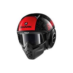 Casco Shark jet in termoplastica STREET-DRAK TRIBUTE RM nero/rosso