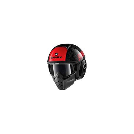 Casco Shark jet in termoplastica STREET-DRAK TRIBUTE RM nero/rosso