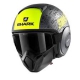 Casco Shark jet in termoplastica STREET-DRAK TRIBUTE RM MAT grigio/giallo opaco