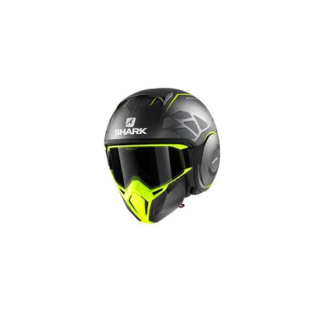 Casco Shark jet in termoplastica STREET-DRAK HUROK MAT grigio/giallo opaco