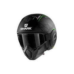 Casco Shark jet in termoplastica STREET-DRAK HUROK MAT nero/verde opaco