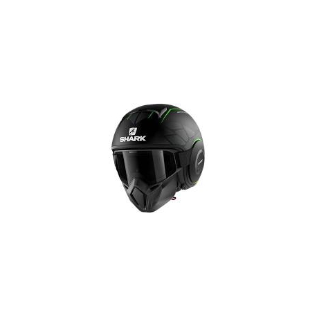 Casco Shark jet in termoplastica STREET-DRAK HUROK MAT nero/verde opaco