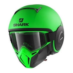 Casco Shark jet in termoplastica STREET-DRAK STREET-NEON MAT verde