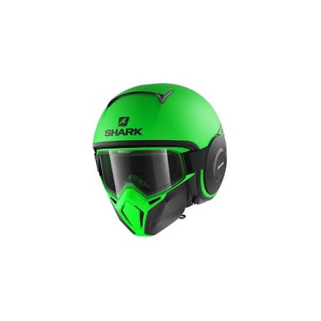 Casco Shark jet in termoplastica STREET-DRAK STREET-NEON MAT verde