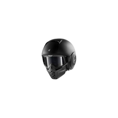 Casco Shark jet in termoplastica DRAK BLANK MAT nero opaco