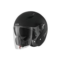 Casco Shark jet in fibra RSJ Blank Mat nero opaco