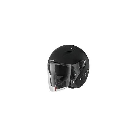 Casco Shark jet in fibra RSJ Blank Mat nero opaco