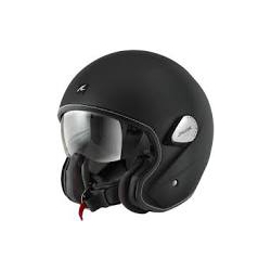 Casco Shark jet in fibra HERITAGE BLANK MAT nero opaco