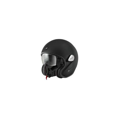 Casco Shark jet in fibra HERITAGE BLANK MAT nero opaco