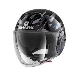 Casco Shark jet in termoplastica SHARK NANO KANHJI nero/grigio/blu