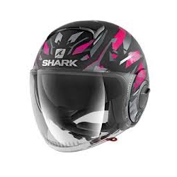 Casco Shark jet in termoplastica SHARK NANO KANHJI MAT nero/rosa