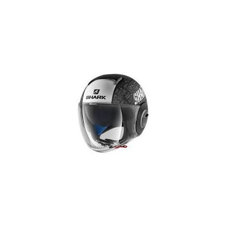 Casco Shark jet in termoplastica SHARK NANO TRIBUTE RM MAT nero/bianco