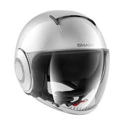 Casco Shark jet in termoplastica SHARK NANO SWAROVSKI WHITE PEARL bianco