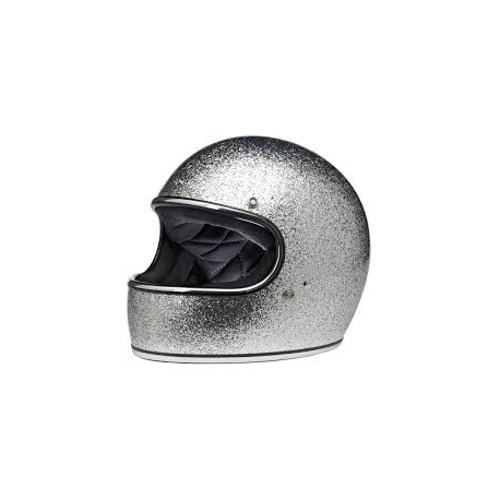 Casco Biltwell Gringo Brite Silver Mf grigio glitter