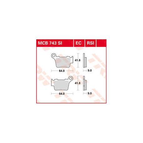 Pastiglie freno MCB743SI sinterizzate posteriori per bmw/husaberg/husqwarna